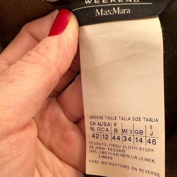 MaxMara Weekend Linen Taupe Button Down Dress - Size 12 - Picture 4 of 4